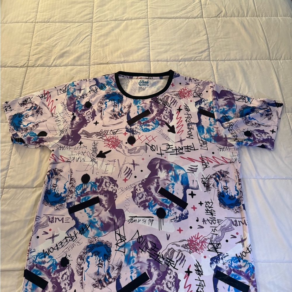 Fresh Multicolor Graphic Short Sleeve Tee